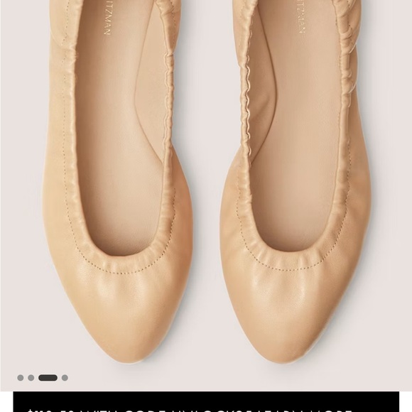 Stuart Weitzman Cream and Tan Flats - Picture 6 of 7